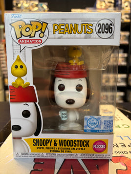 Funko Pop Snoopy and Woodstock Flocked EE #2096