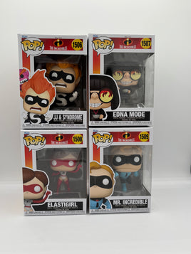 Funko Pop The Incredibles Set of 4 Pops