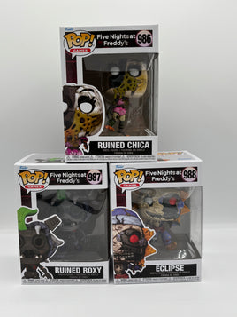 Funko Pop Five Nights At Freddy Ruined Set of 3 Pops