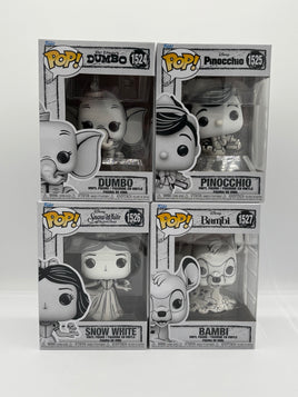 Funko Pop Disney Sketch Set Of 4 Pops